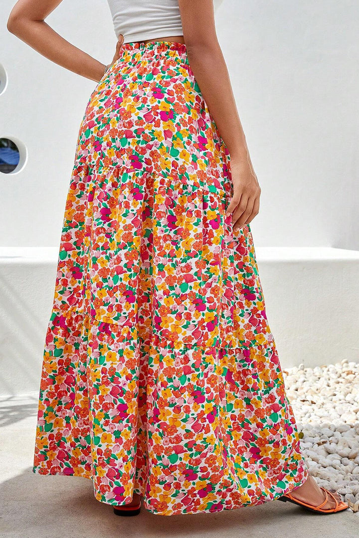 PRE-ORDER: Printed Elastic Waist Maxi Skirt