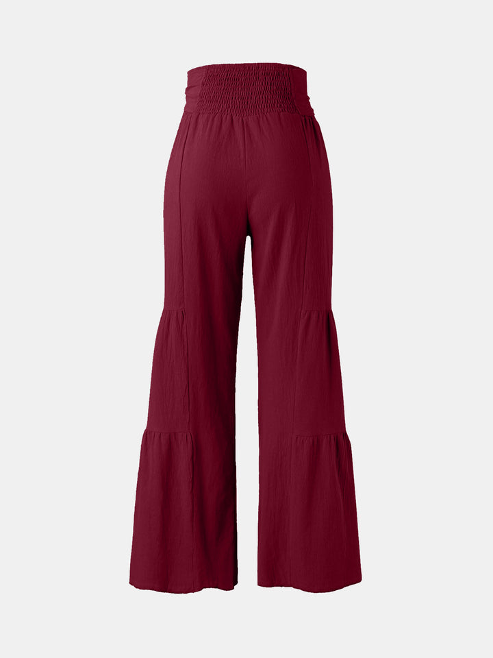 PRE-ORDER: Tied Ruched Wide Leg Pants