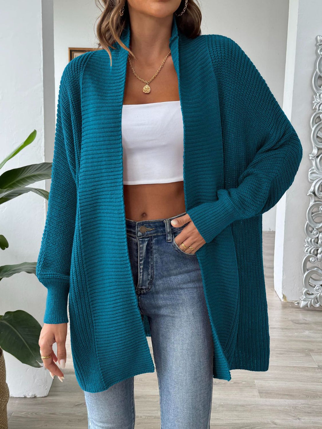 PRE-ORDER: Open Front Long Sleeve Cardigan