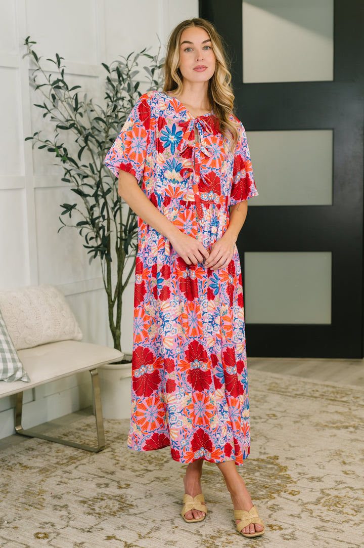 Art of Loving Bow Detail Floral Dress
