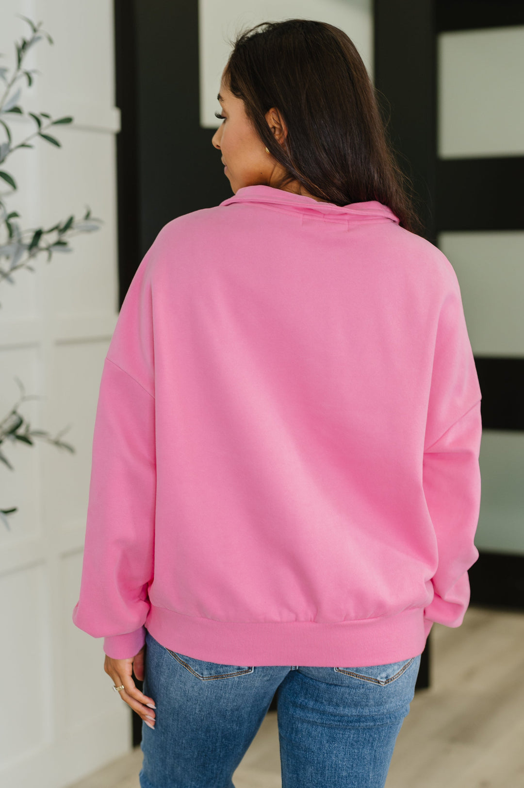 Bonbon Delight Half Zip Pullover in Pink