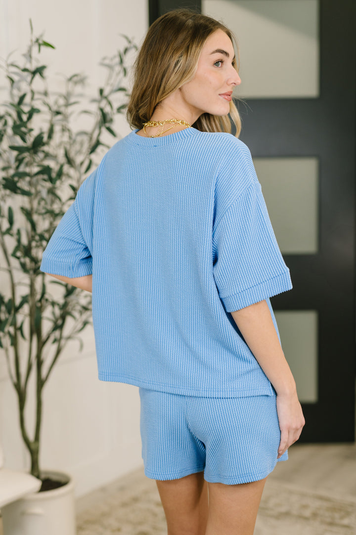 Fight the Feeling Top and Bottom Set in Sky Blue