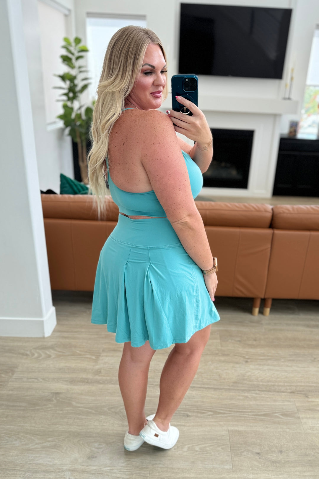 Game, Set and Match Tennis Skort in Tidal Wave