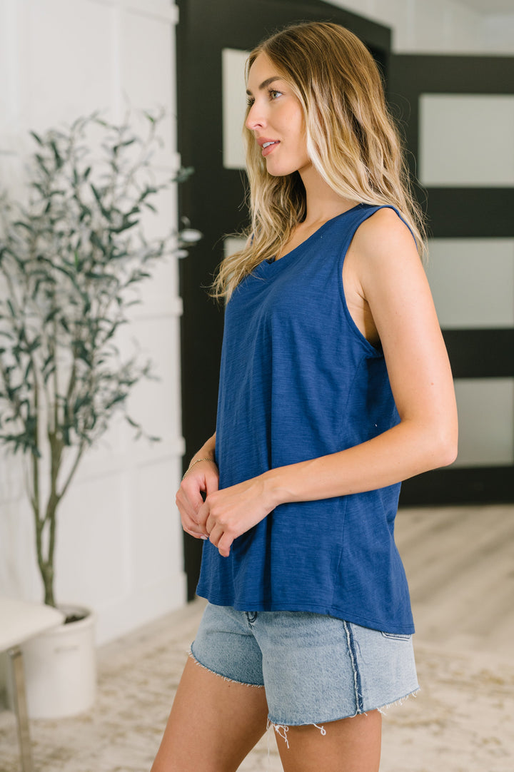 Getting Good V-Neck Tank in Navy