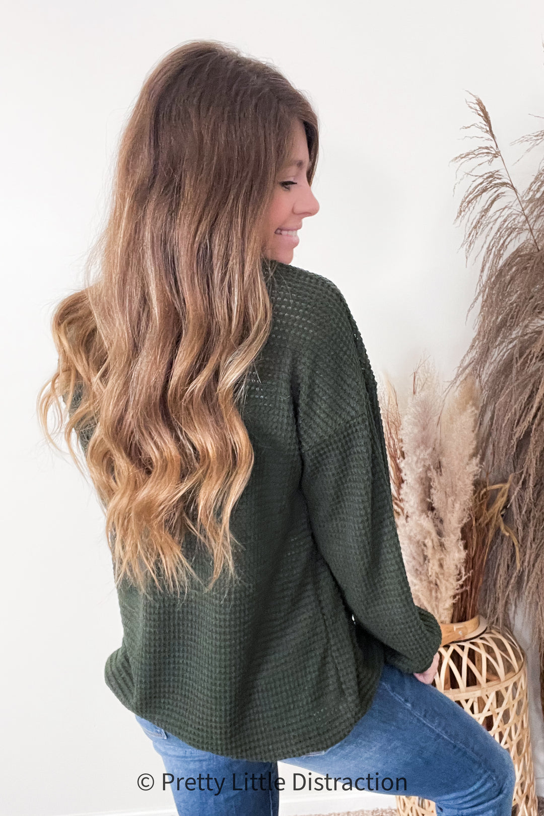 Don't Wiff It Waffle Knit Top