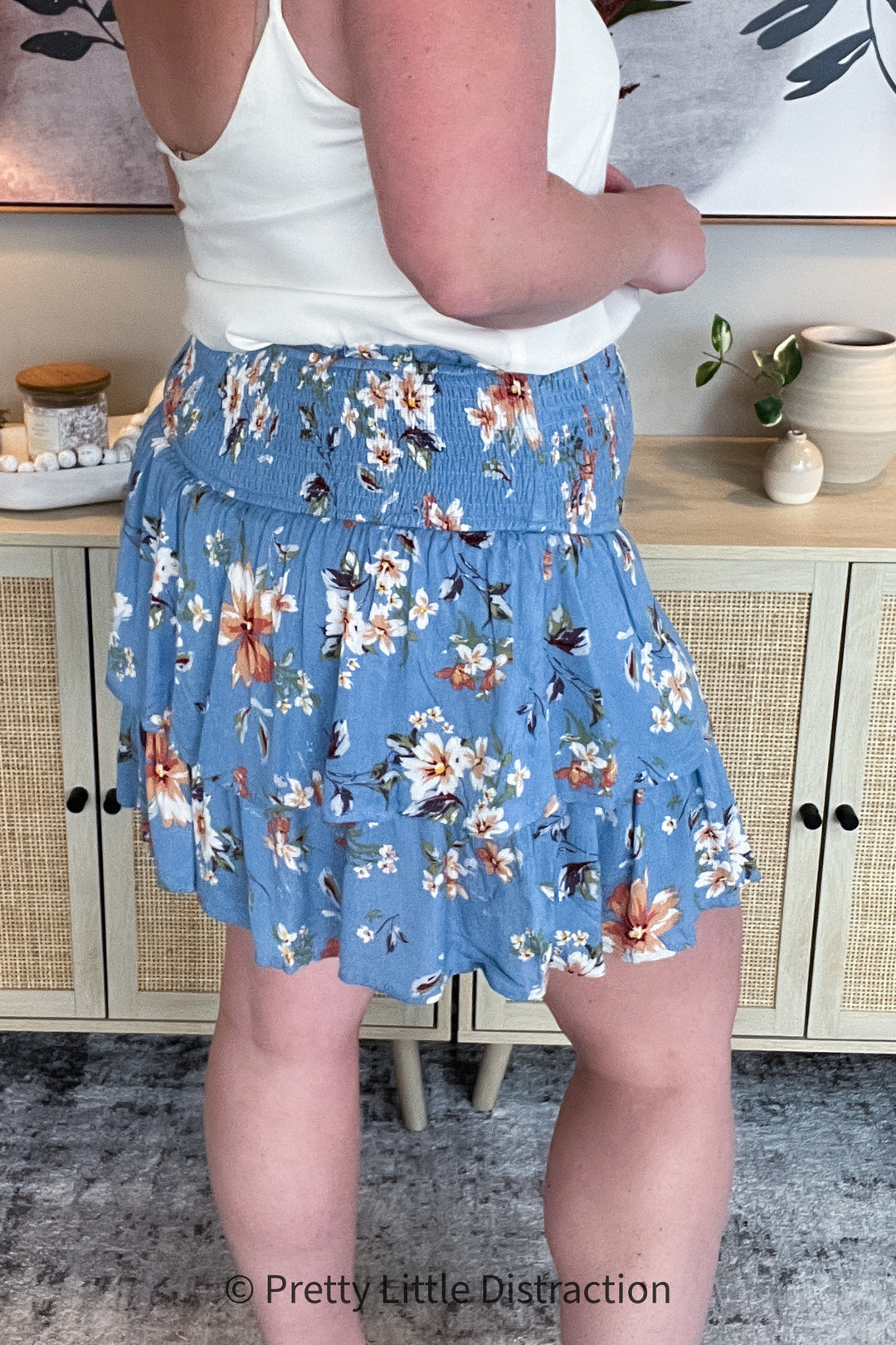 Lanikai Floral Tiered Skirt