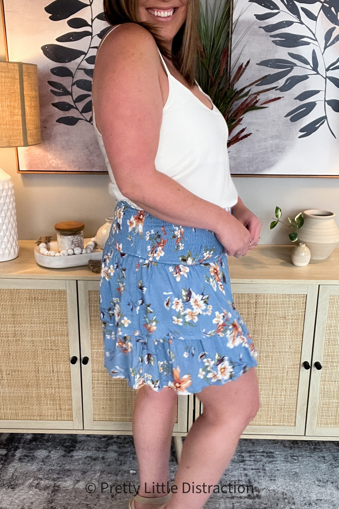 Lanikai Floral Tiered Skirt