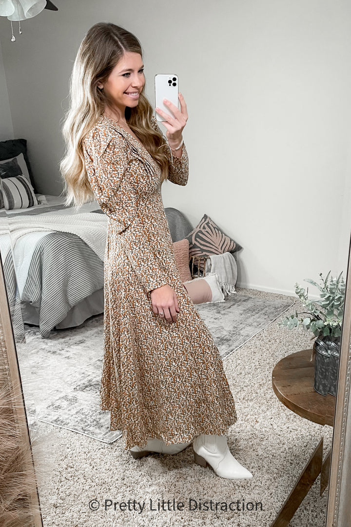 Fit & Flare Floral Maxi Dress