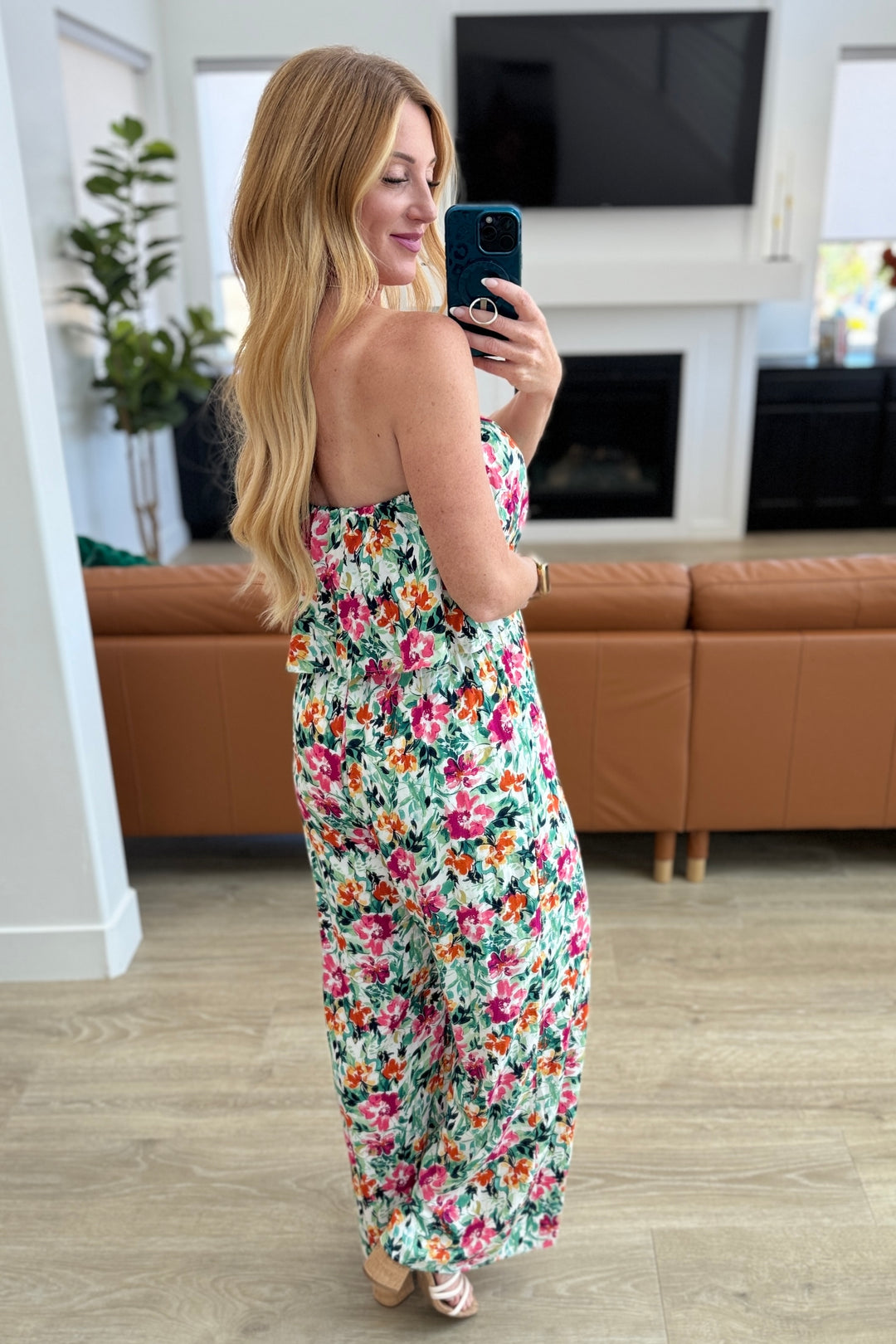 Life of the Party Floral Jumpsuit in Green