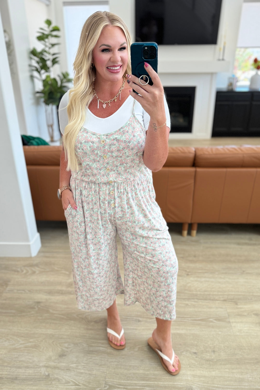 Lucky In Love Floral Jumpsuit