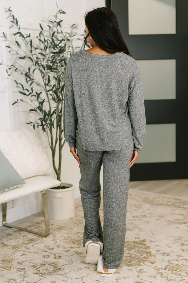 Seasonal Snooze Top and Bottom Set in Black