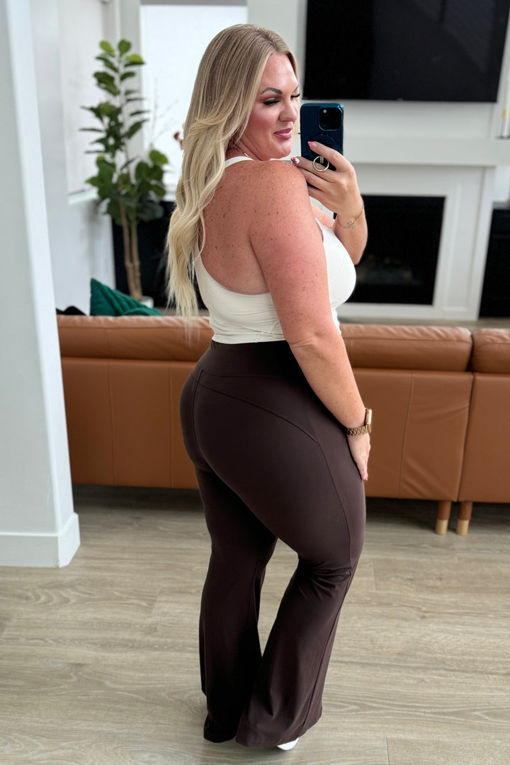 Stamina Stride Flare Leggings in Espresso