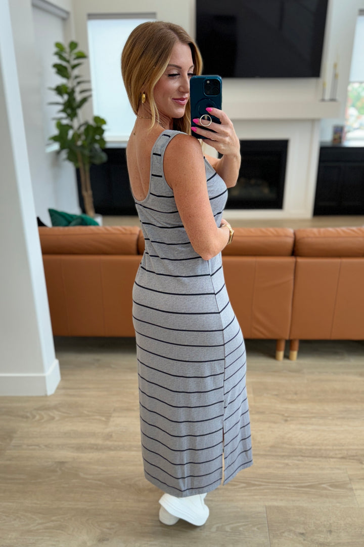 Still Got It Sleeveless Maxi In Gray