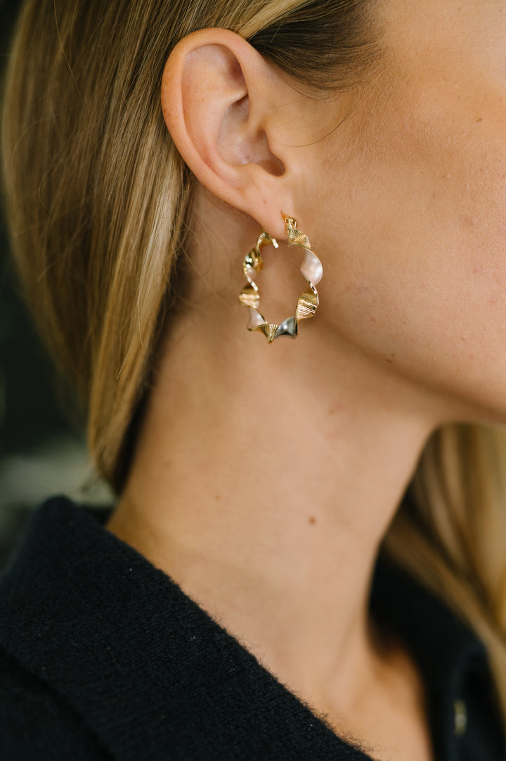 Twisted Sisters Plated Alloy Hoop Earrings