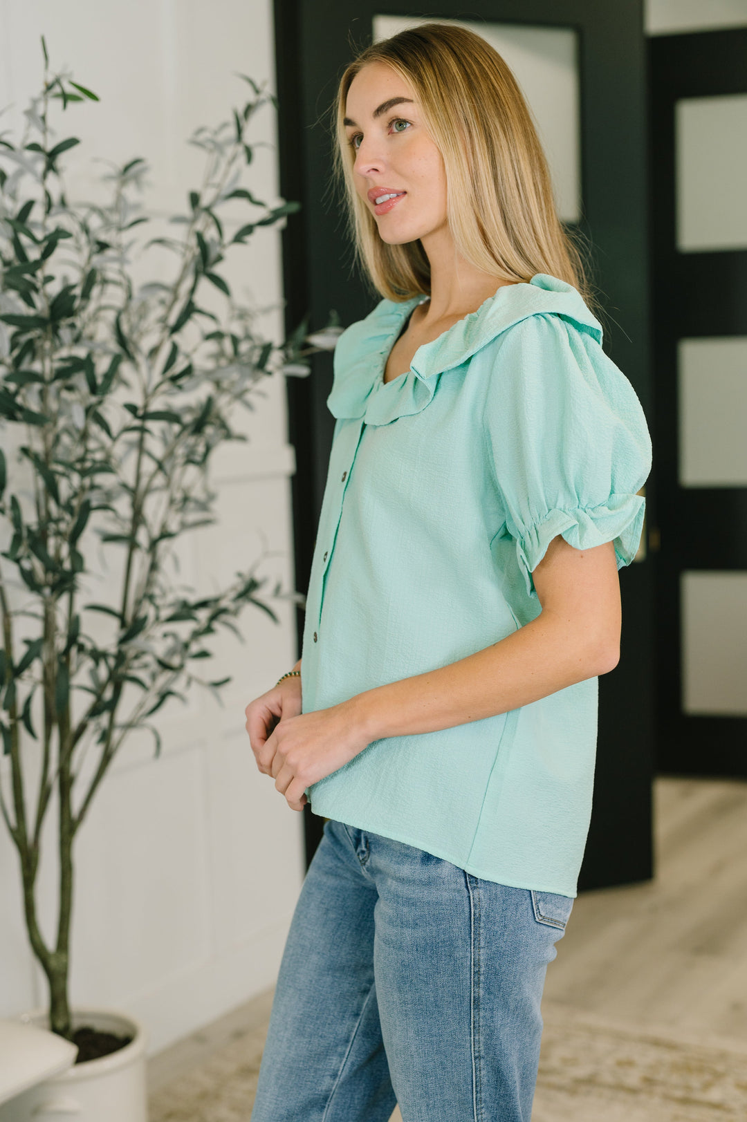 Wherever the Wind Blows Balloon Sleeve Blouse