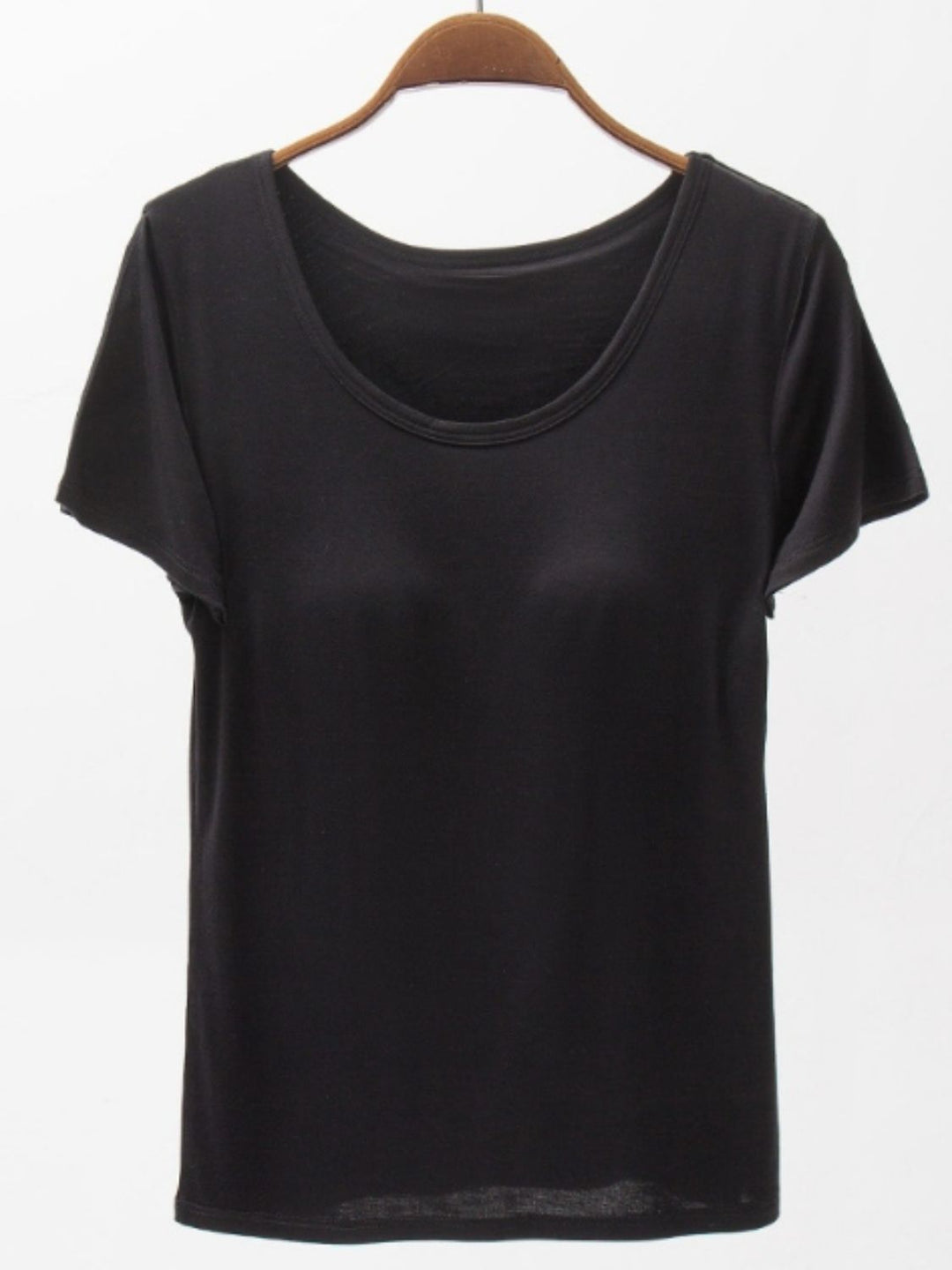 PRE-ORDER: Round Neck Modal T-Shirt with Bra