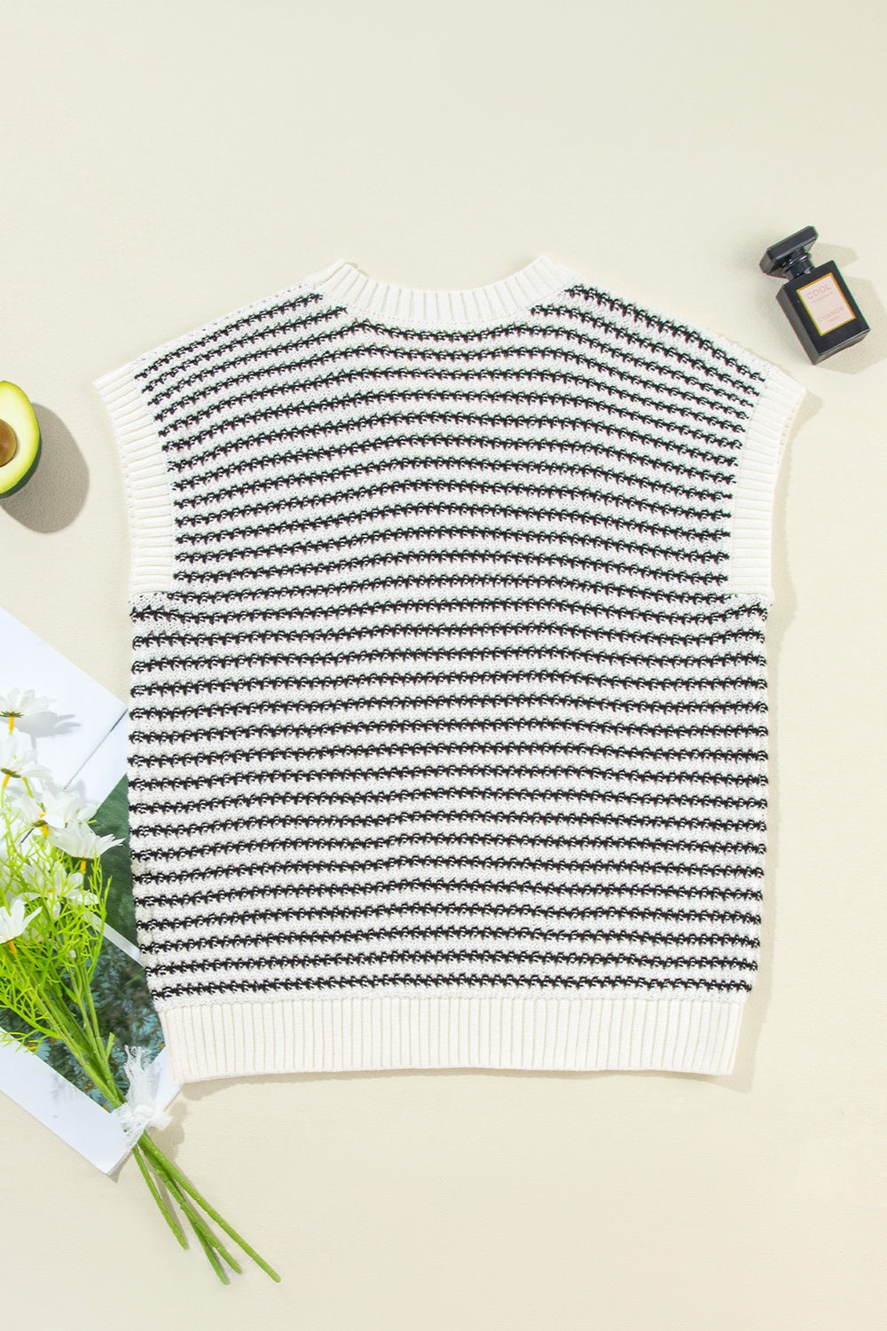 PRE-ORDER: Striped Round Neck Sweater Vest