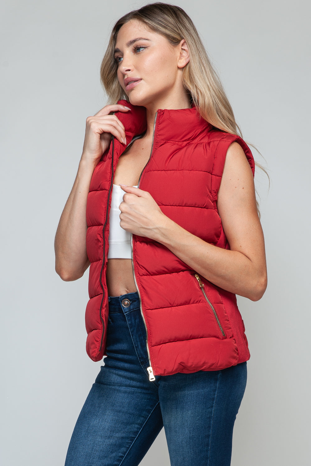 PRE-ORDER: Snobbish Zip Up Turtleneck Vest with Pockets