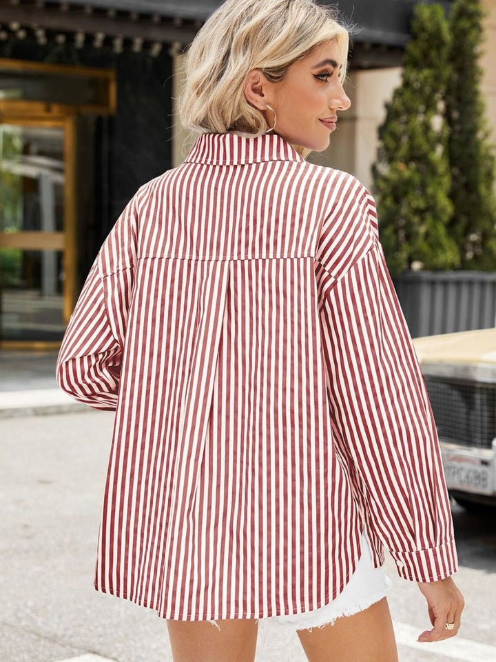 PRE-ORDER: Striped Button Up Long Sleeve Shirt