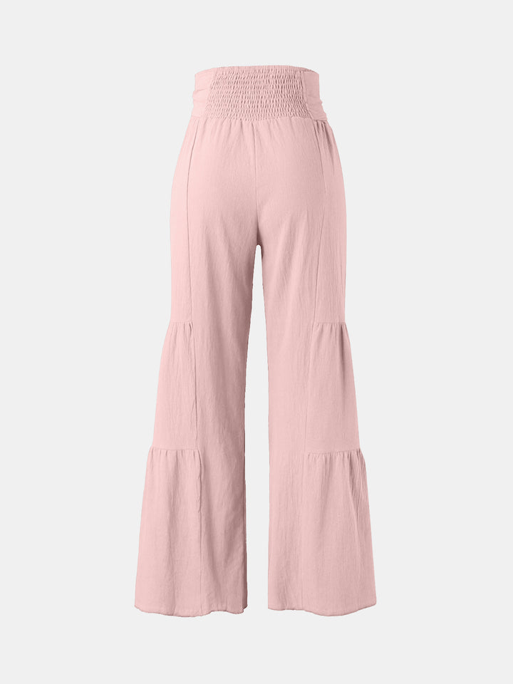 PRE-ORDER: Tied Ruched Wide Leg Pants