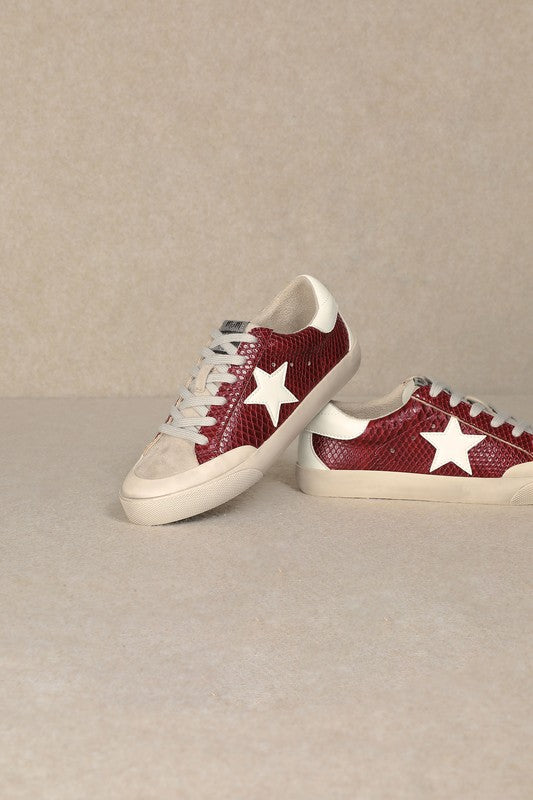 Leather Star Low Top Sneakers