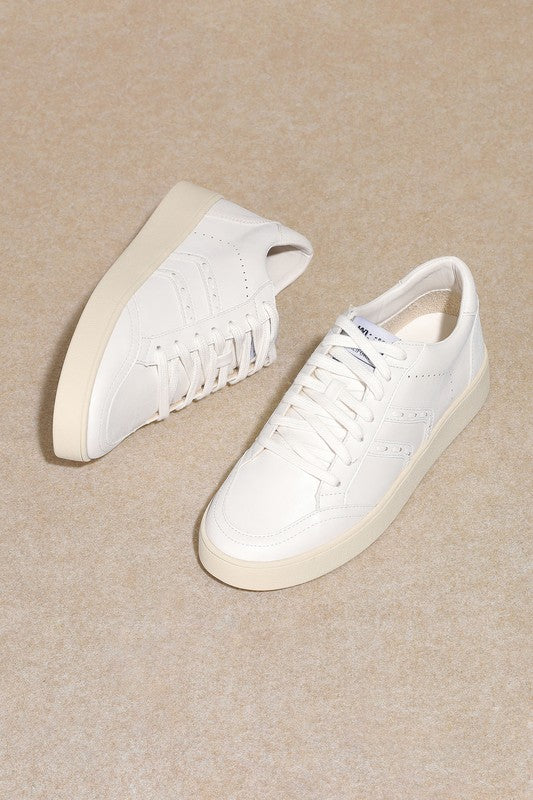 Classic White Lace Up Sneakers