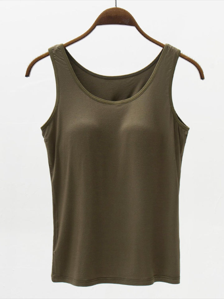 PRE-ORDER: Full Size Wide Strap Modal Tank with Bra