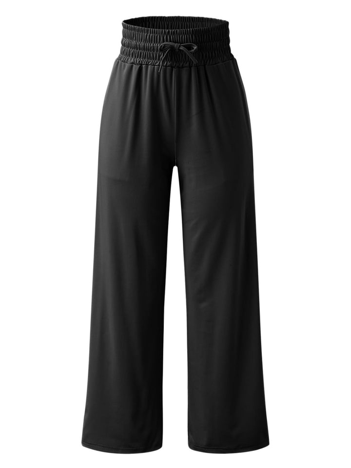 PRE-ORDER: Full Size Drawstring High Waist Wide Leg Pants