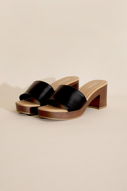 LAUREN SLIDE MULE HEELS