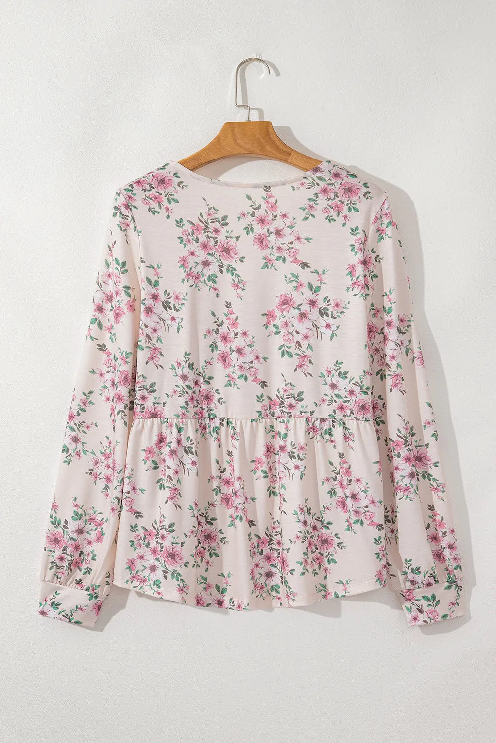 PRE-ORDER: Printed Square Neck Long Sleeve Blouse