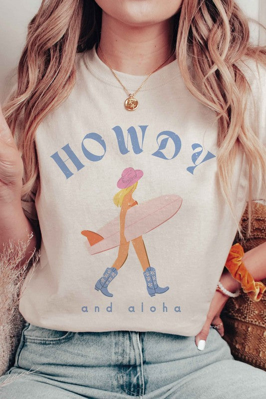 HOWDY AND ALOHA Graphic Tee