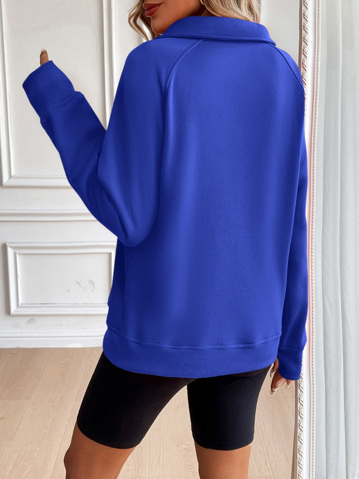 PRE-ORDER: Ivy Lane Half Zip Raglan Sleeve Sweatshirt