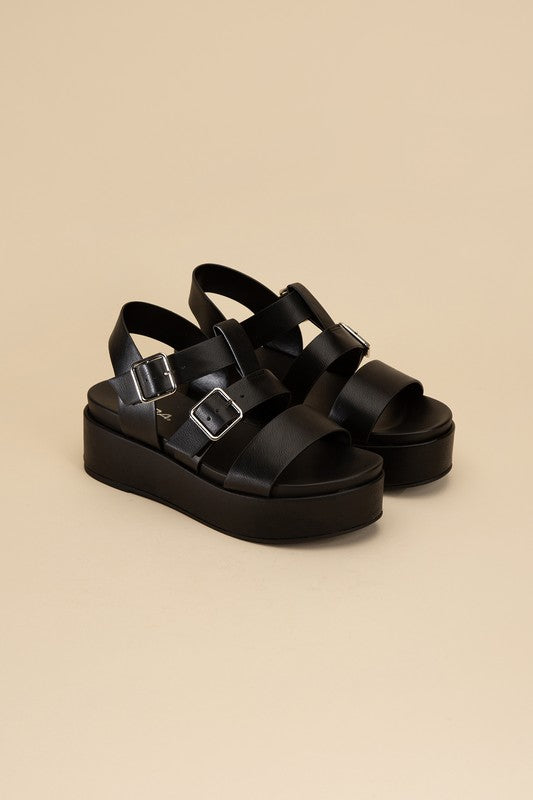 SABRINA STRAPPED CHUNKY SANDALS