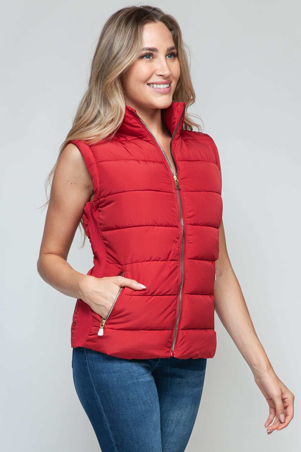 PRE-ORDER: Snobbish Zip Up Turtleneck Vest with Pockets