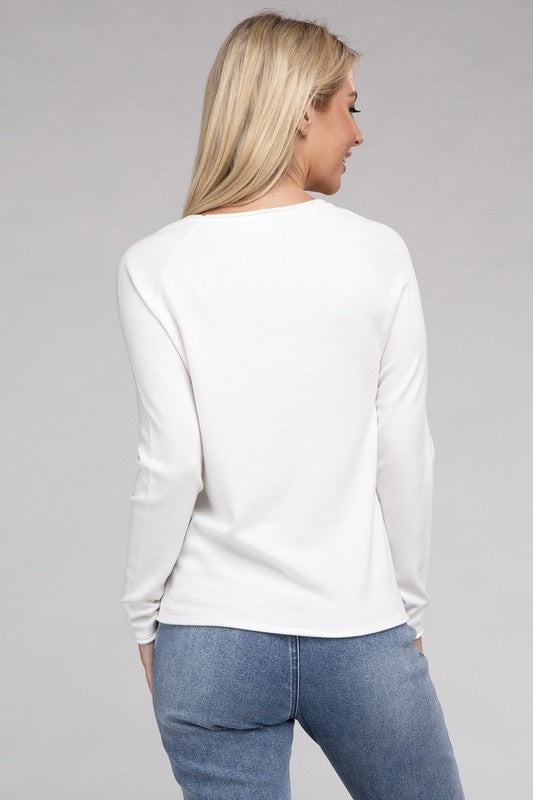 Viscose Round Neck Basic Sweater