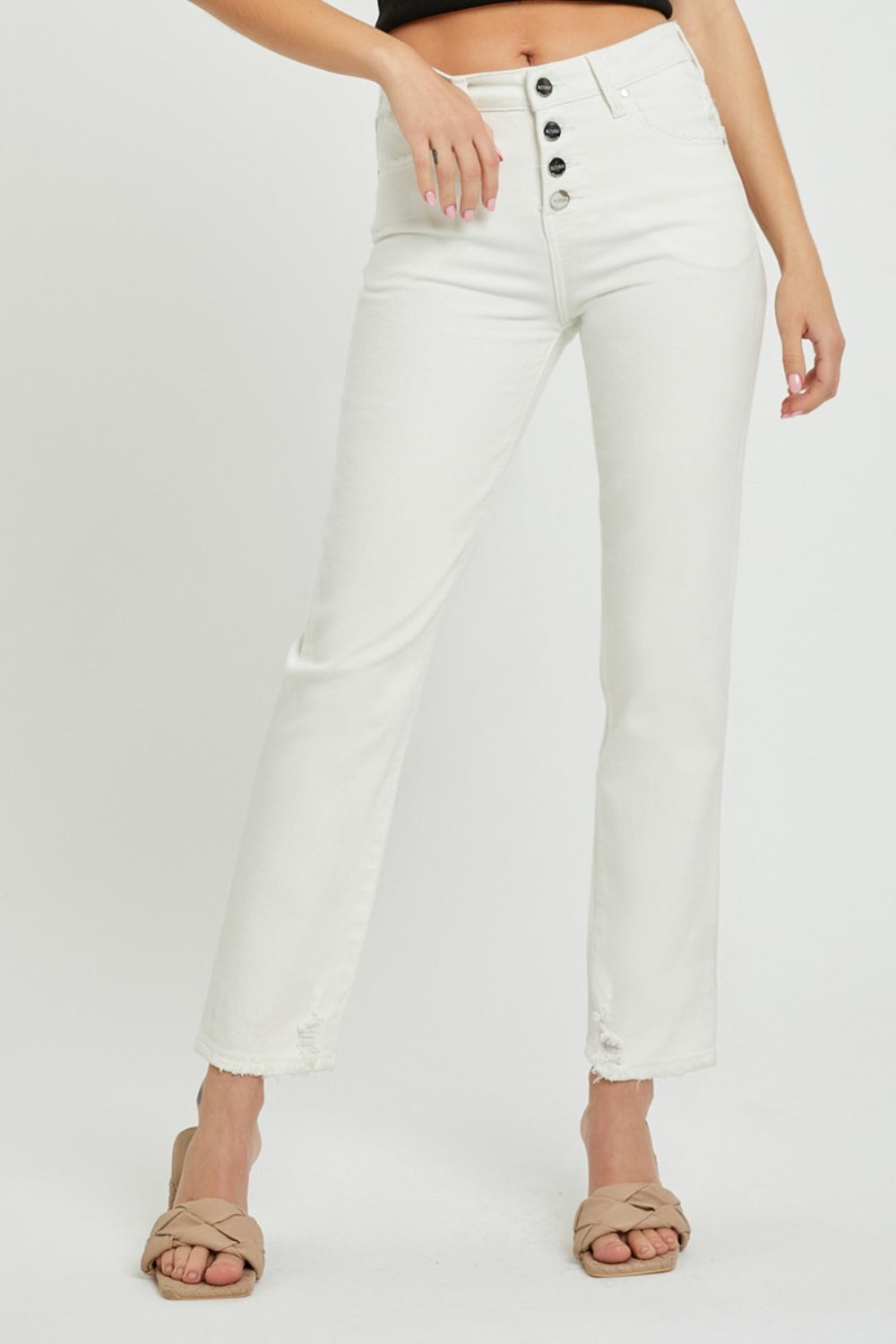 PRE-ORDER: RISEN Full Size Mid-Rise Tummy Control Straight Jeans