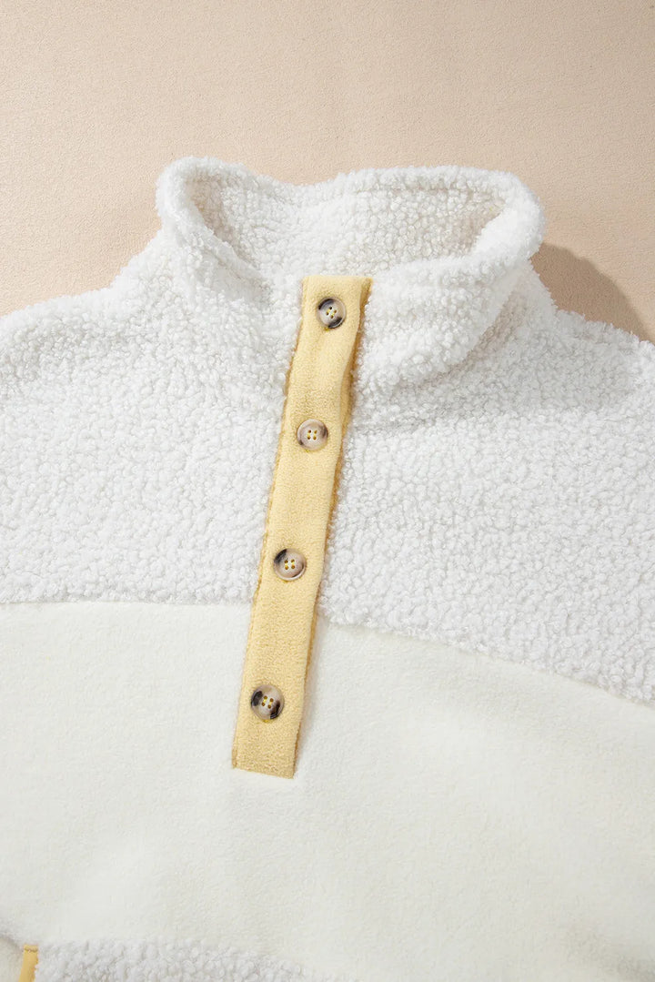 PRE-ORDER: Mock Neck Long Sleeve Sherpa Sweatshirt