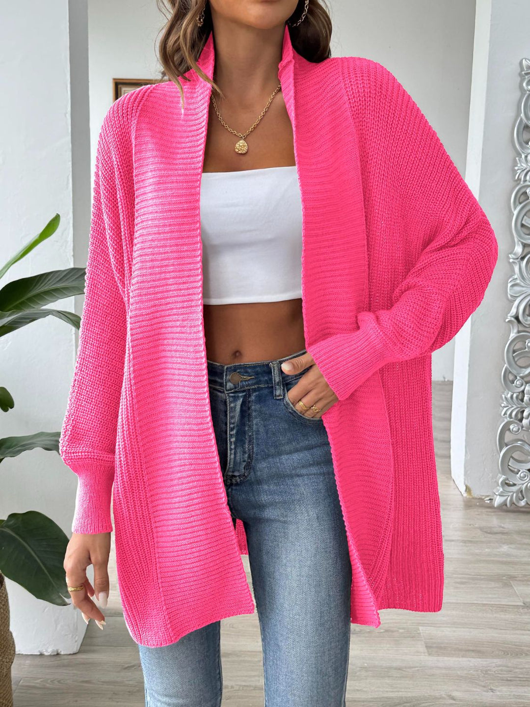 PRE-ORDER: Open Front Long Sleeve Cardigan