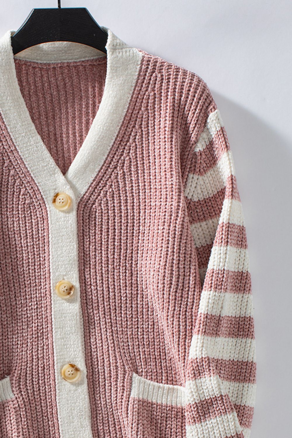 PRE-ORDER: Striped Button Up Long Sleeve Cardigan