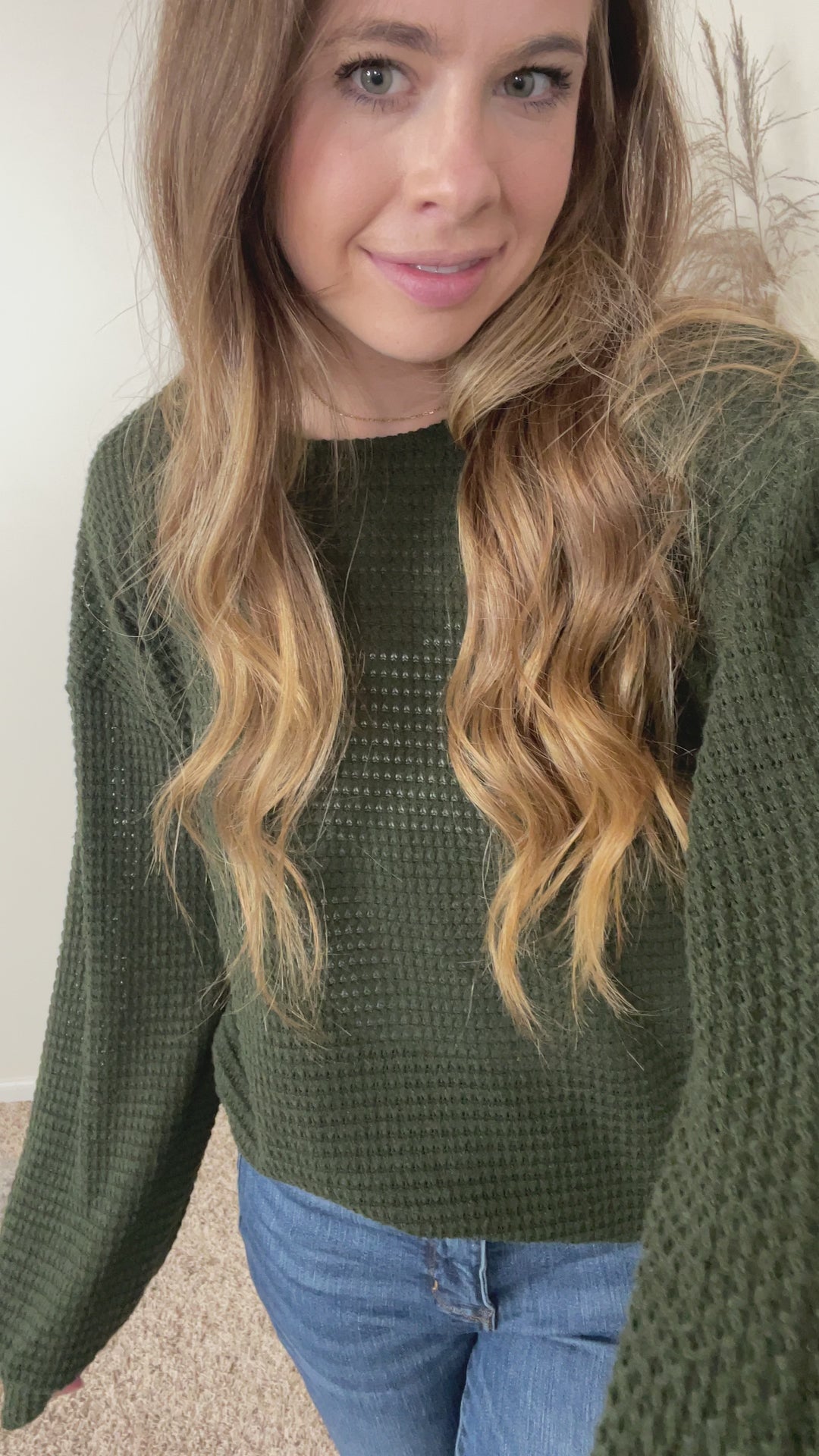 Don't Wiff It Waffle Knit Top