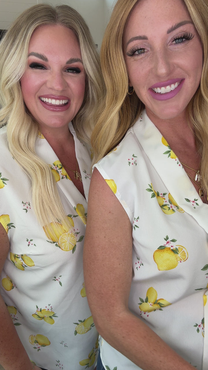 When Life Gives You Lemons Sleeveless Blouse