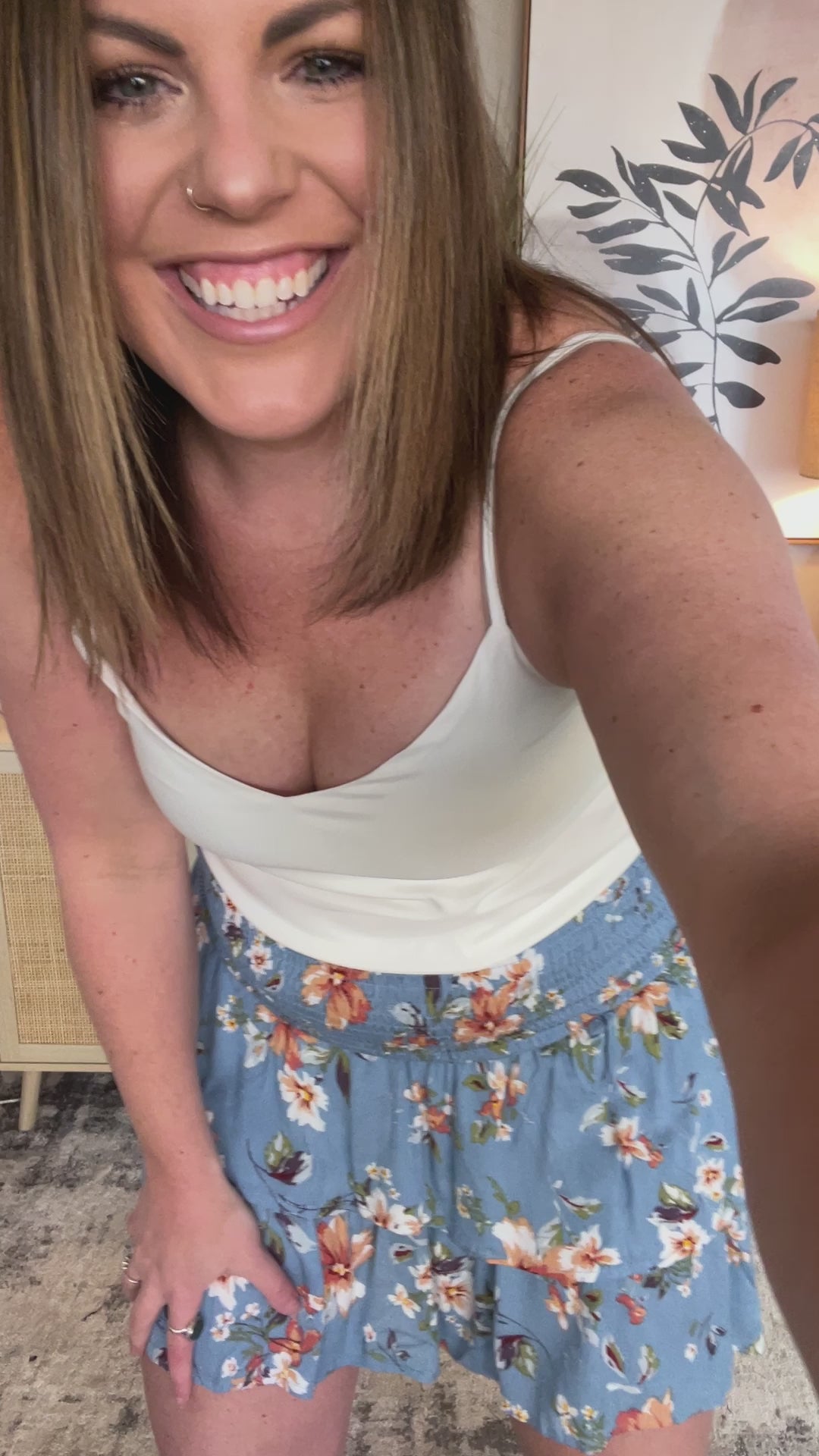 Lanikai Floral Tiered Skirt