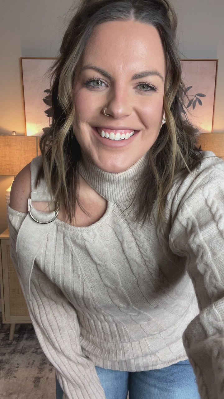 City Chic Sweater in Beige