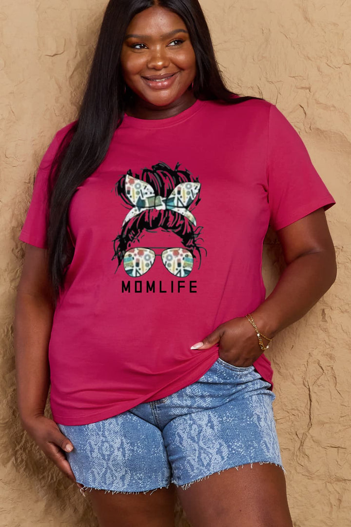 Simply Love Full Size MOM LIFE Graphic Cotton T-Shirt