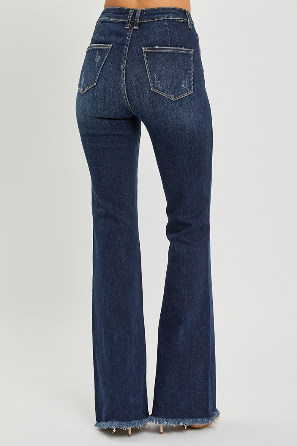 PRE-ORDER: RISEN High Waist Raw Hem Flare Jeans