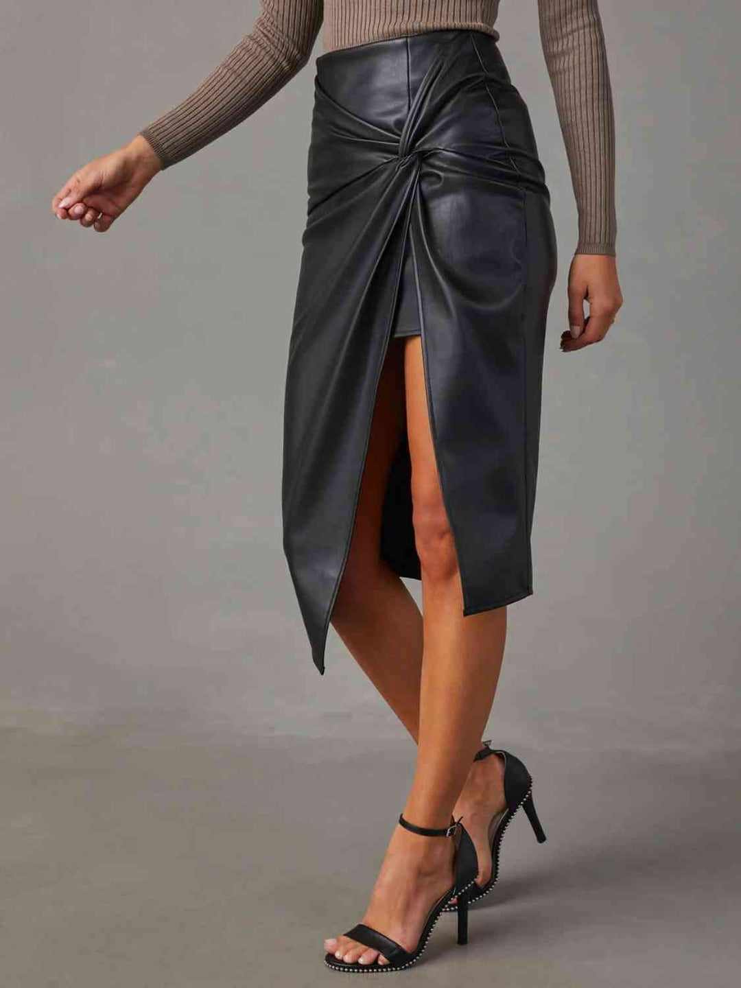 Pre-Order: Twist Detail High Waist Skirt