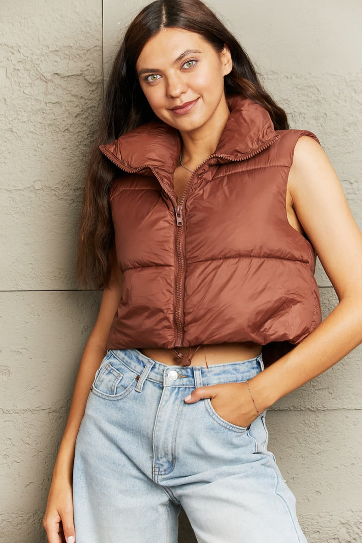 PRE-ORDER: Zip-Up Drawstring Puffer Vest