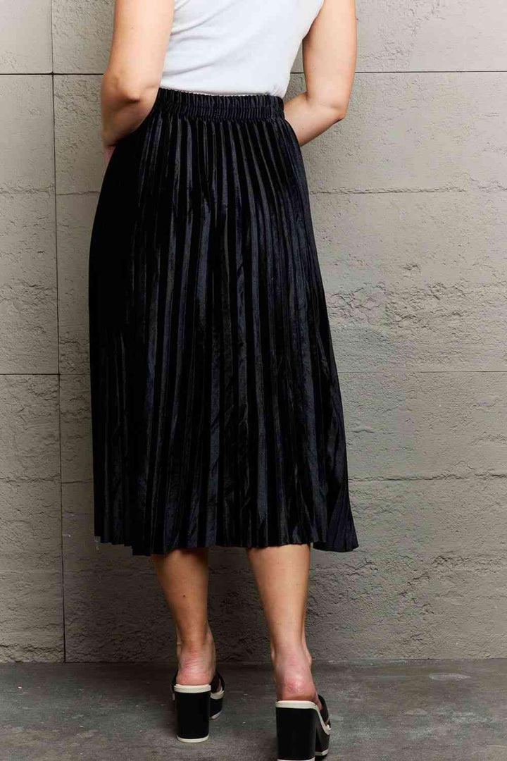 PRE-ORDER: Pleated Flowy Midi Skirt