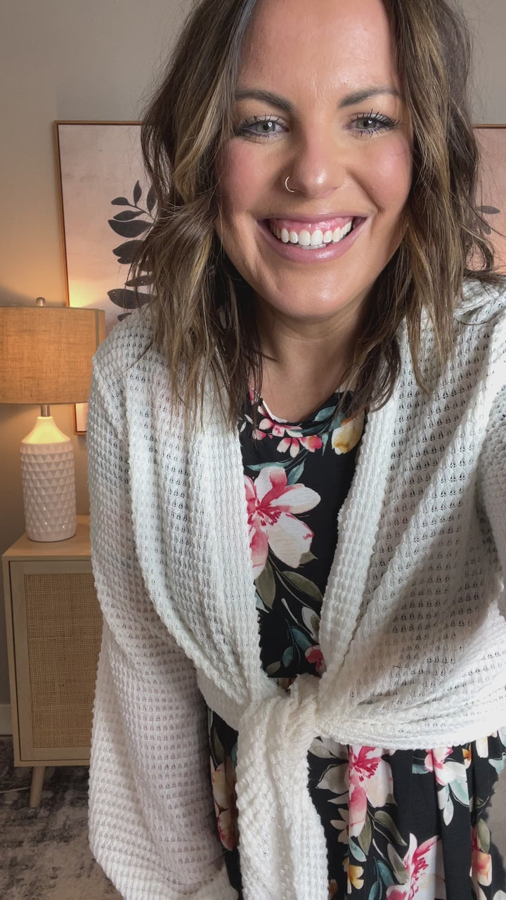 Tied To You Balloon Sleeve Cardigan