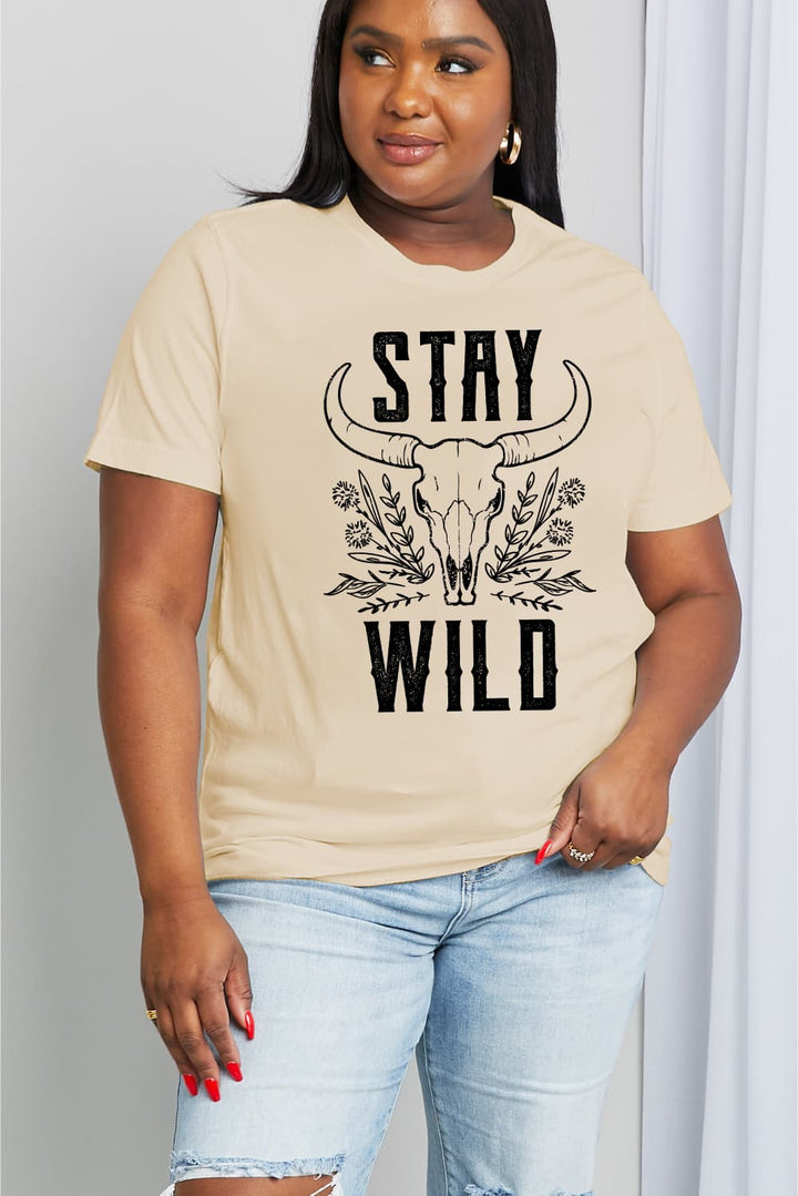 Simply Love Simply Love Full Size STAY WILD Graphic Cotton Tee